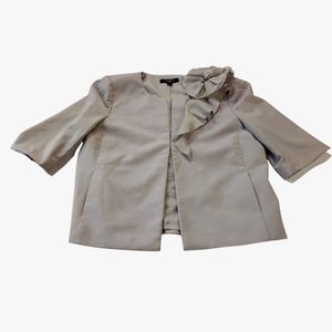 Ann Taylor Women's Grey Petite 10P Wool Polyester 3/4 Sleeves Used